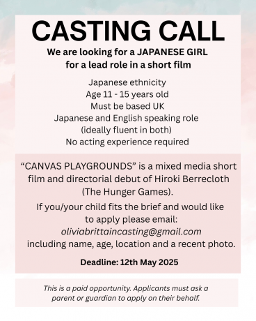 CASTING CALL FOR SHORT FILM